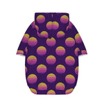 Retrowave Sunset Pattern Print Dog Zip Up Hoodie