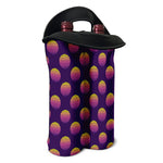 Retrowave Sunset Pattern Print Double Neoprene Wine Tote