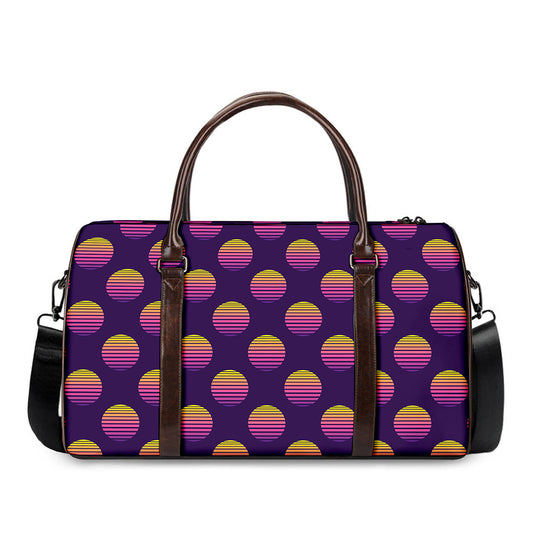 Retrowave Sunset Pattern Print Duffle Bag