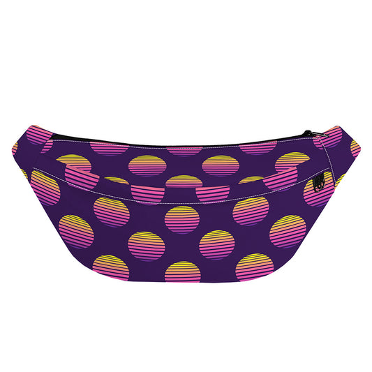 Retrowave Sunset Pattern Print Fanny Pack