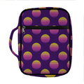 Retrowave Sunset Pattern Print Front Pocket Bible Bag