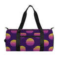 Retrowave Sunset Pattern Print Gym Bag