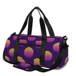 Retrowave Sunset Pattern Print Gym Bag