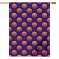 Retrowave Sunset Pattern Print House Flag
