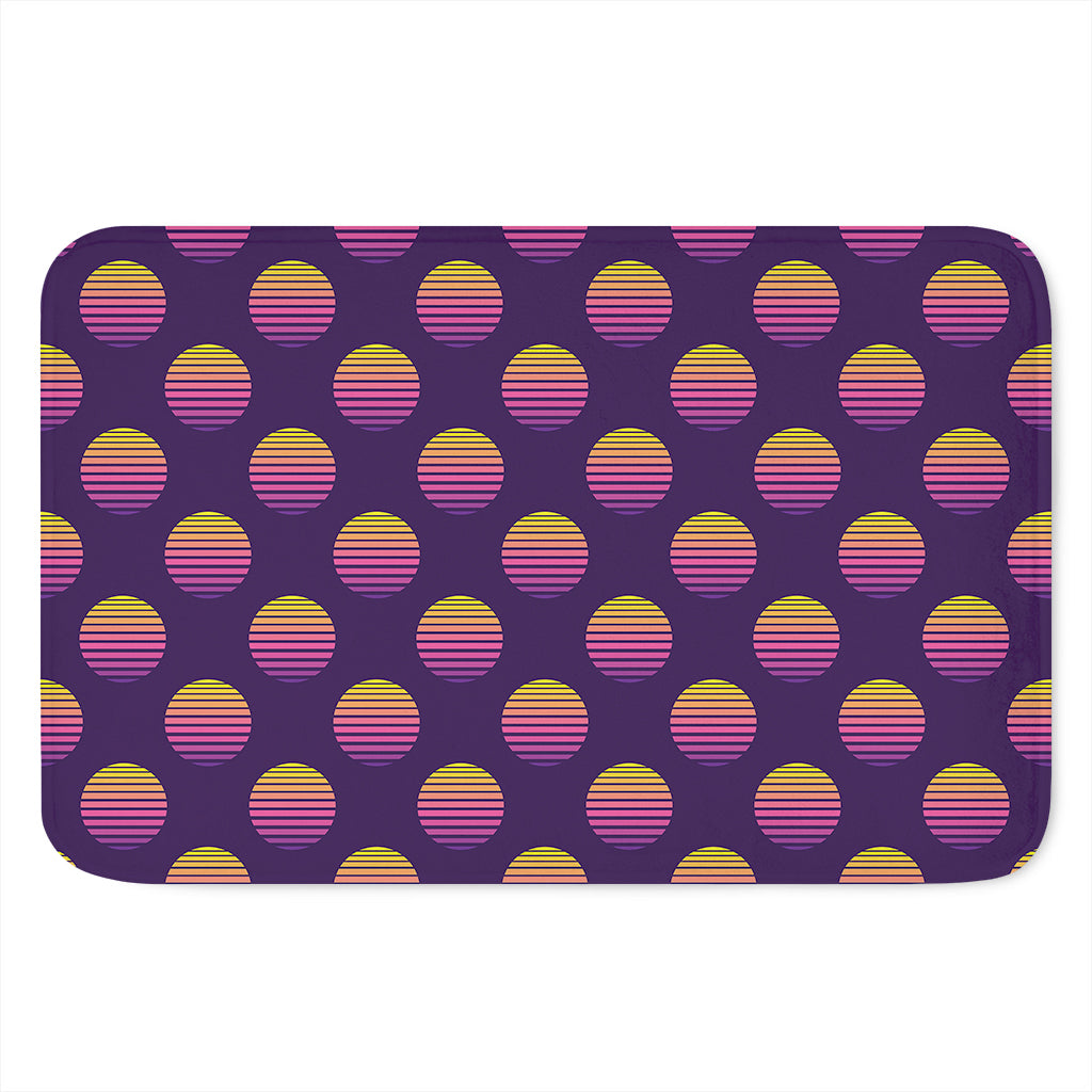Retrowave Sunset Pattern Print Indoor Door Mat