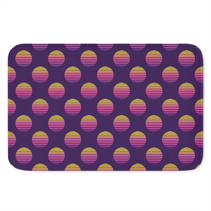 Retrowave Sunset Pattern Print Indoor Door Mat