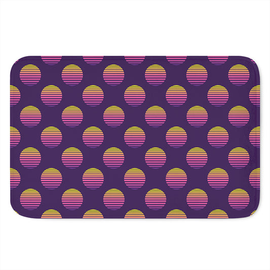 Retrowave Sunset Pattern Print Indoor Door Mat