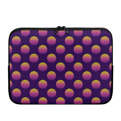 Retrowave Sunset Pattern Print Laptop Sleeve