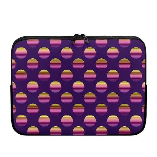 Retrowave Sunset Pattern Print Laptop Sleeve