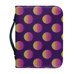 Retrowave Sunset Pattern Print Leather Bible Cover