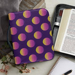 Retrowave Sunset Pattern Print Leather Bible Cover