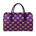 Retrowave Sunset Pattern Print Leather Duffel Bag