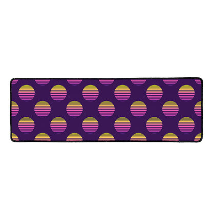 Retrowave Sunset Pattern Print Long Kitchen Mat