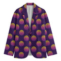 Retrowave Sunset Pattern Print Men's Blazer