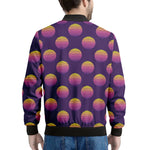 Retrowave Sunset Pattern Print Men's Bomber Jacket