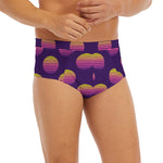 Retrowave Sunset Pattern Print Men's Briefs