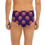 Retrowave Sunset Pattern Print Men's Briefs