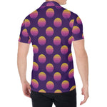 Retrowave Sunset Pattern Print Men's Shirt