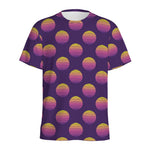 Retrowave Sunset Pattern Print Men's Sports T-Shirt