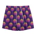 Retrowave Sunset Pattern Print Mesh Shorts