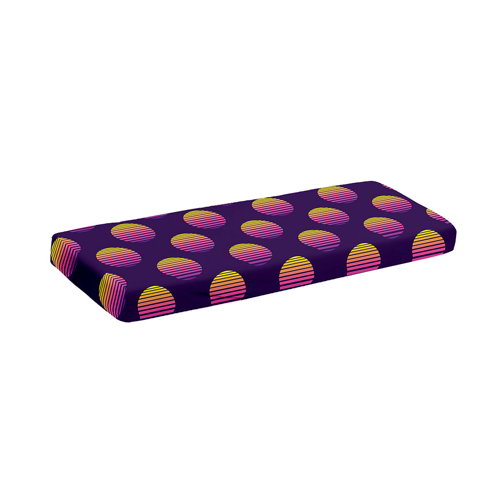 Retrowave Sunset Pattern Print Piano Keyboard Cover