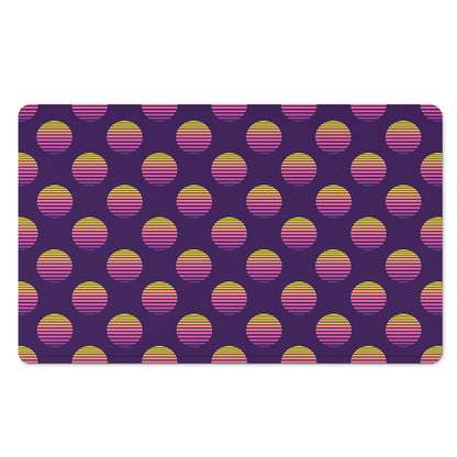 Retrowave Sunset Pattern Print Polyester Doormat