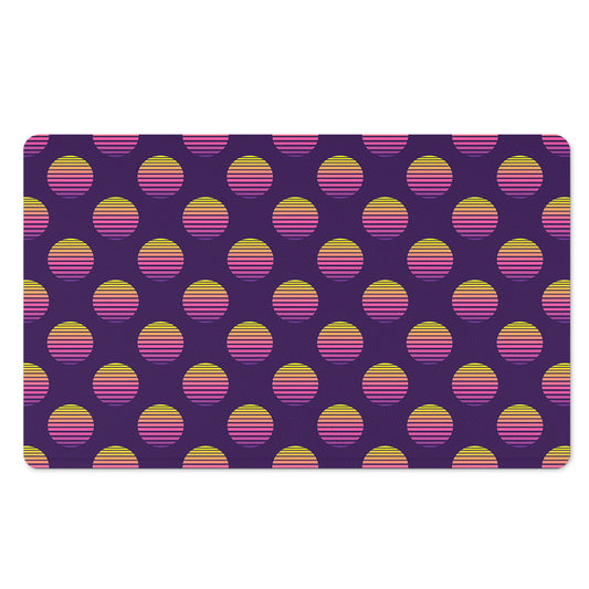Retrowave Sunset Pattern Print Polyester Doormat