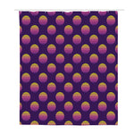 Retrowave Sunset Pattern Print Polyester Shower Curtain