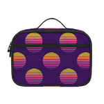 Retrowave Sunset Pattern Print Portable Lunch Bag