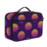 Retrowave Sunset Pattern Print Portable Lunch Bag