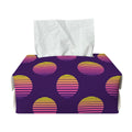 Retrowave Sunset Pattern Print Rectangle Tissue Box Cover