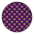 Retrowave Sunset Pattern Print Round Floor Mat