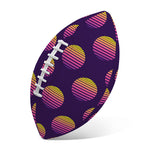 Retrowave Sunset Pattern Print Rugby Ball