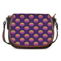 Retrowave Sunset Pattern Print Saddle Bag