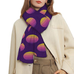 Retrowave Sunset Pattern Print Scarf