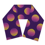Retrowave Sunset Pattern Print Scarf