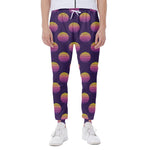 Retrowave Sunset Pattern Print Scuba Joggers