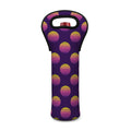 Retrowave Sunset Pattern Print Single Neoprene Wine Tote