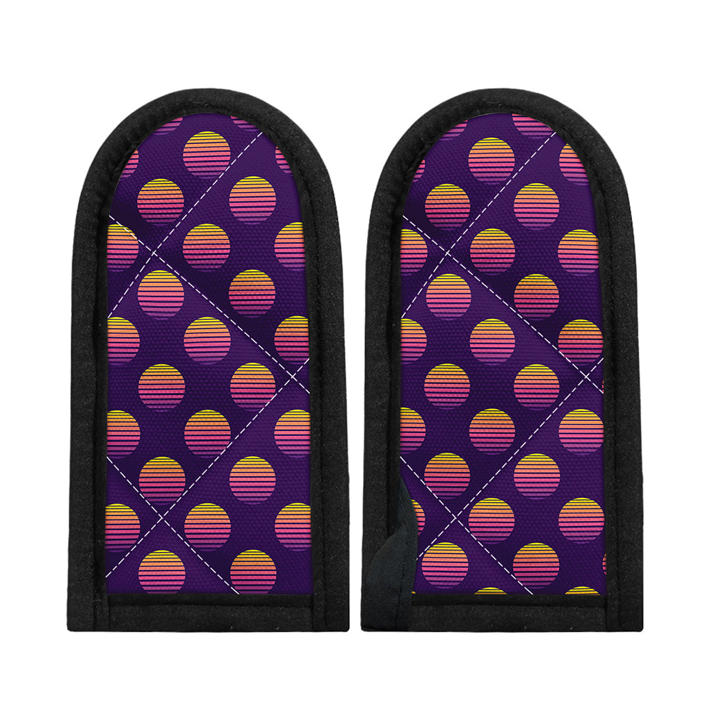 Retrowave Sunset Pattern Print Skillet Handle Cover