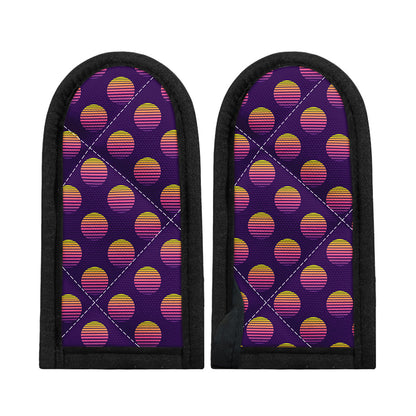 Retrowave Sunset Pattern Print Skillet Handle Cover