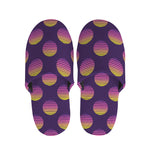 Retrowave Sunset Pattern Print Slippers