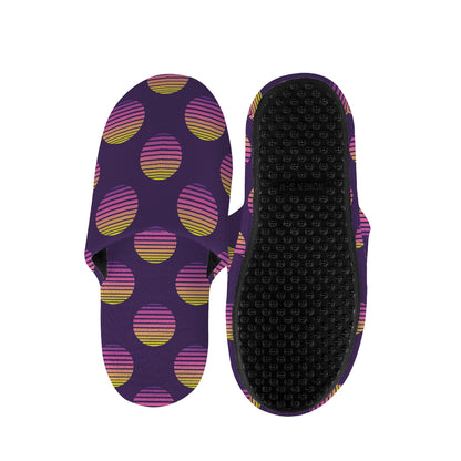 Retrowave Sunset Pattern Print Slippers