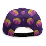 Retrowave Sunset Pattern Print Snapback Cap