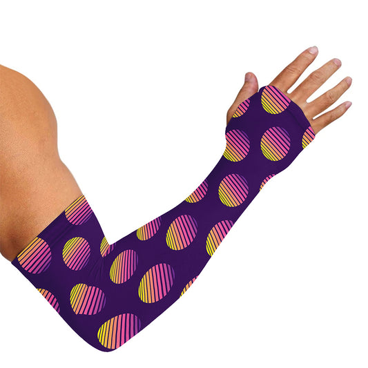 Retrowave Sunset Pattern Print Sun Protection Arm Sleeves