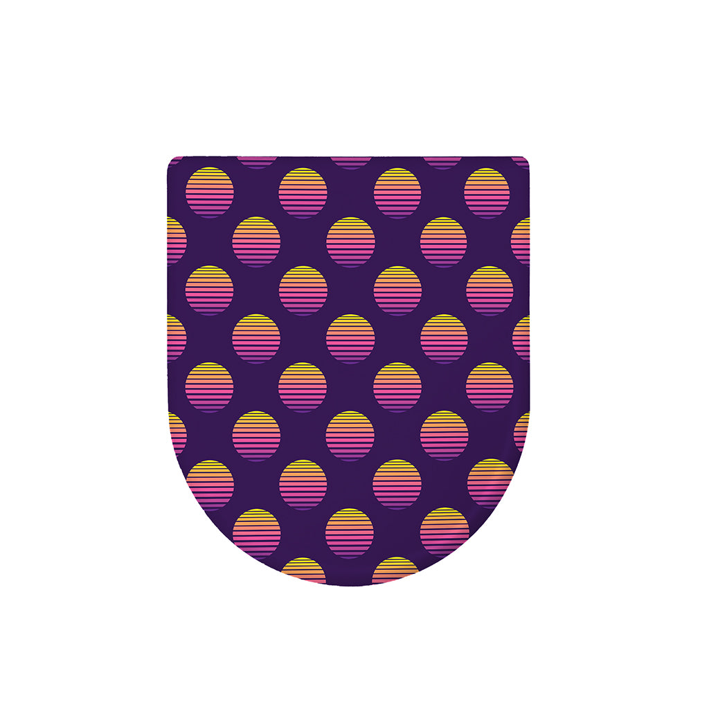 Retrowave Sunset Pattern Print Toilet Lid Cover