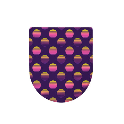 Retrowave Sunset Pattern Print Toilet Lid Cover