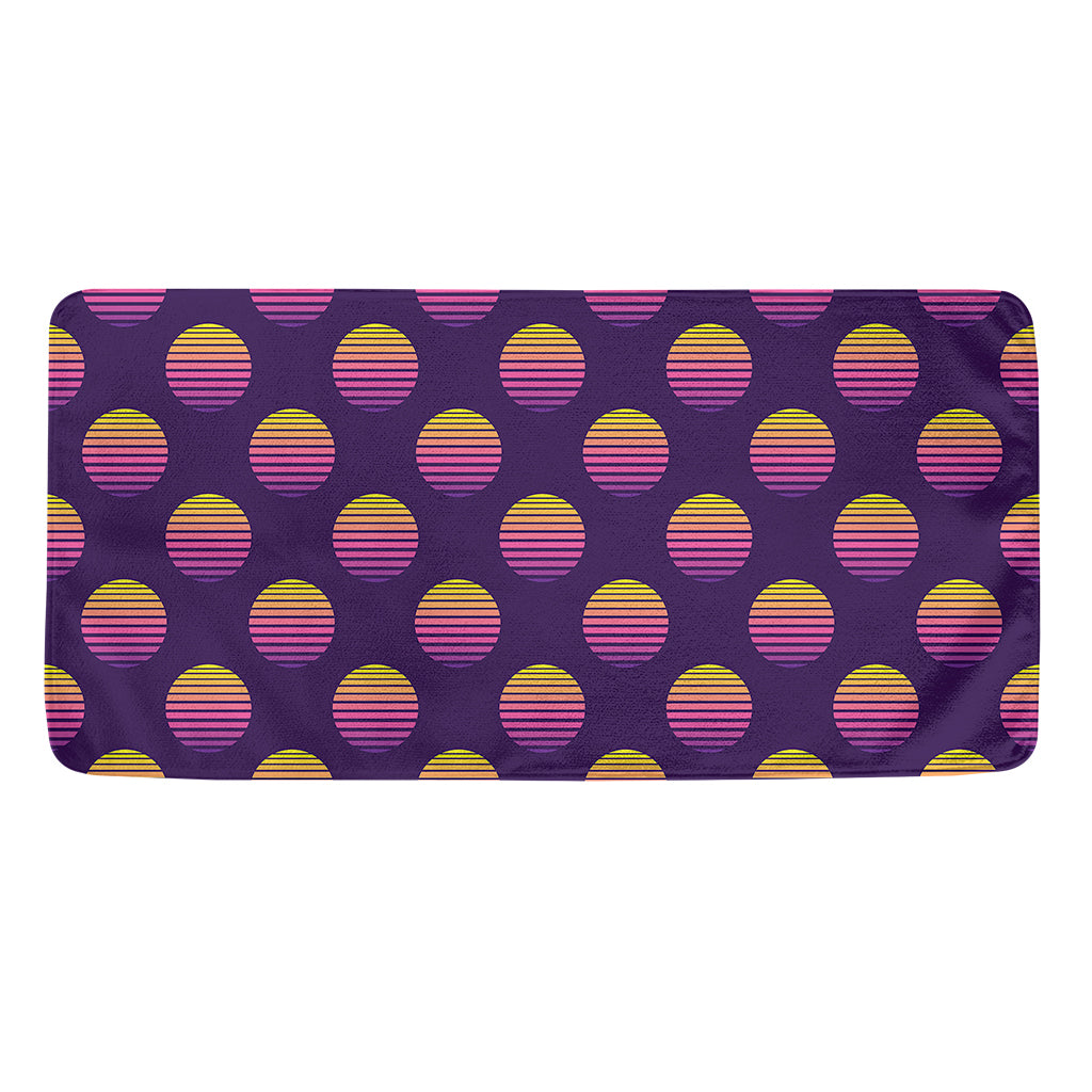 Retrowave Sunset Pattern Print Towel