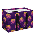 Retrowave Sunset Pattern Print Utility Tote Bag