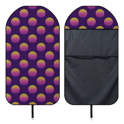 Retrowave Sunset Pattern Print Waterproof Car Seat Cover