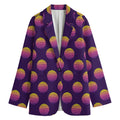 Retrowave Sunset Pattern Print Women's Blazer